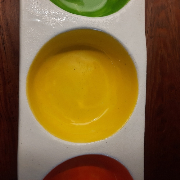 70's BALDELLI Tray Signed Numbered Yellow Green Orange Italian Pottery MCM Mod - Picture 10 of 10